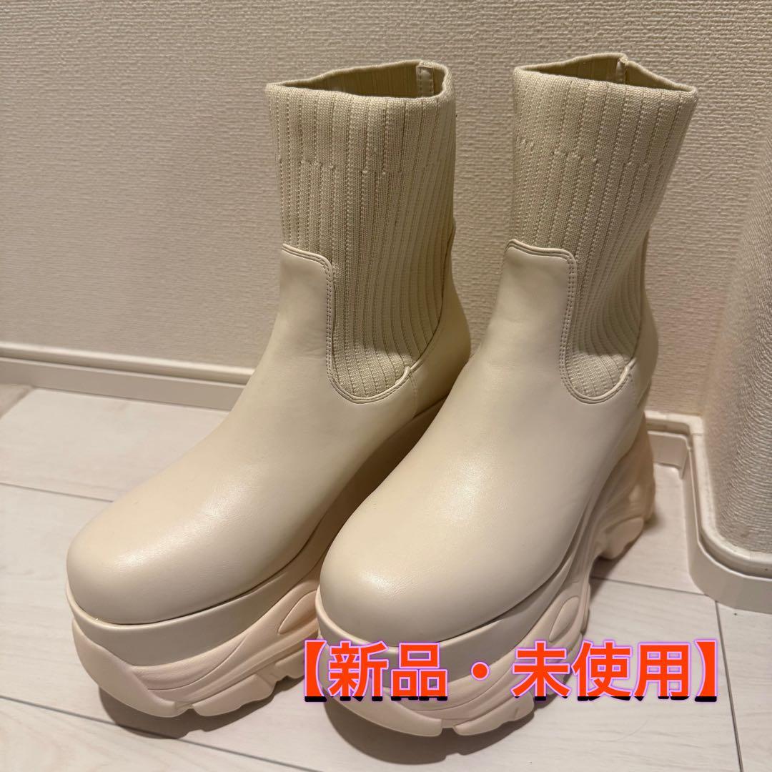 R&E 厚底ソックスブーツ