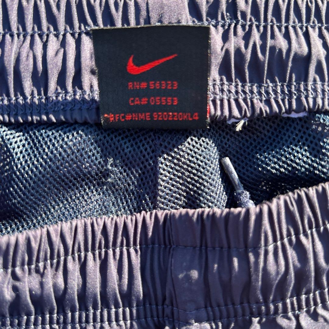 90s NIKE ギミック ナイロンパンツ スリット 切り替え 太め フェード
