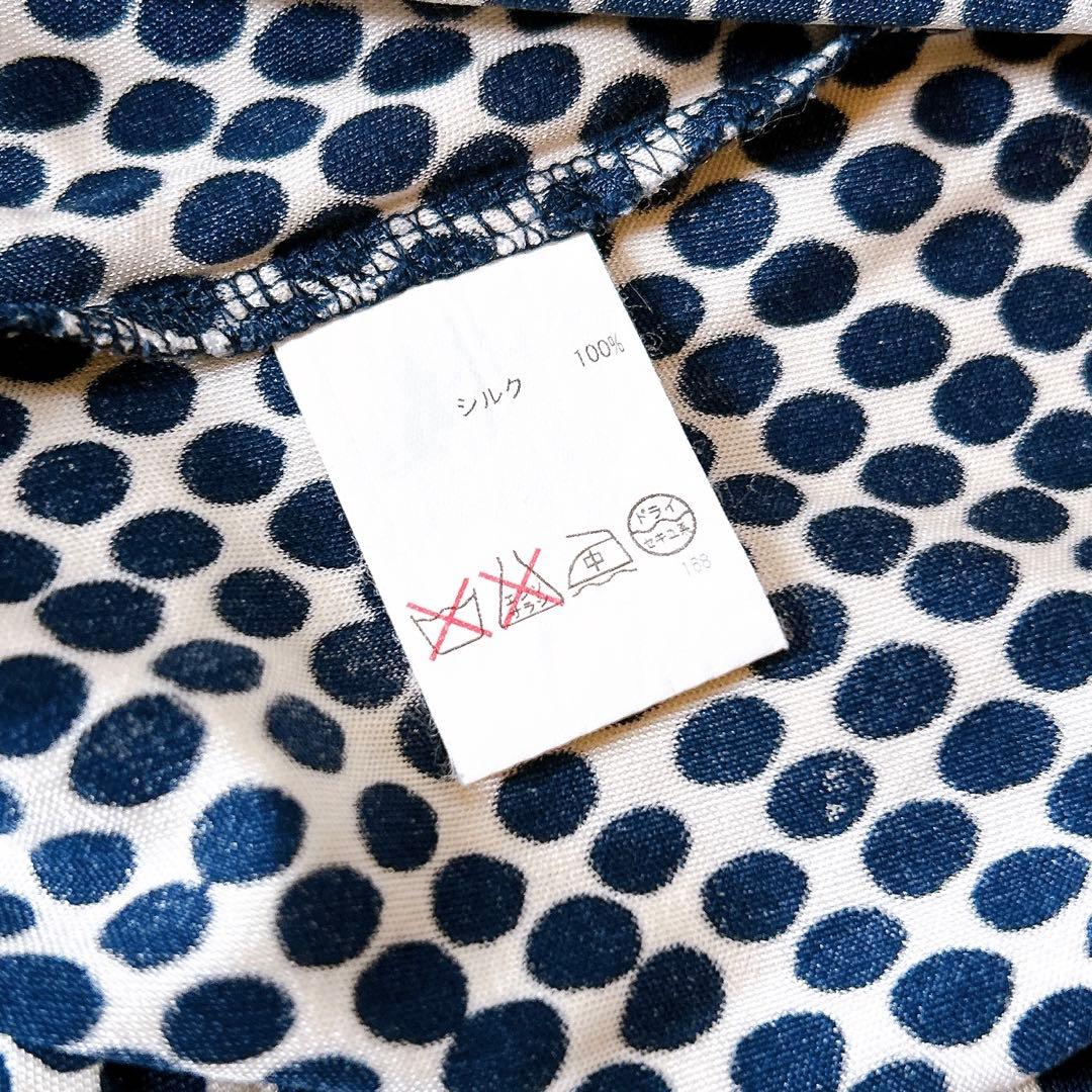 美品トリーバーチ　ワンピース　ドット柄　ネイビー　TORY BURCH 海外XS