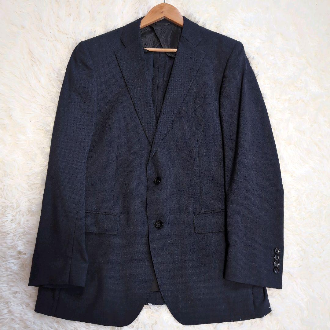 【美品 近年 伸縮】ダーバンスーツ セットアップ 背抜き 黒 XL