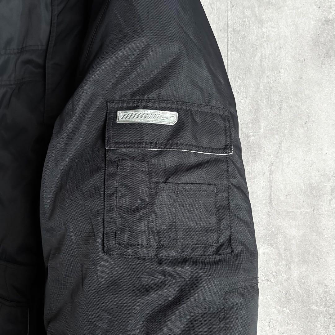 【00s nike】モッズコート　ドローコード付き　ボア　テック　多機能　古着