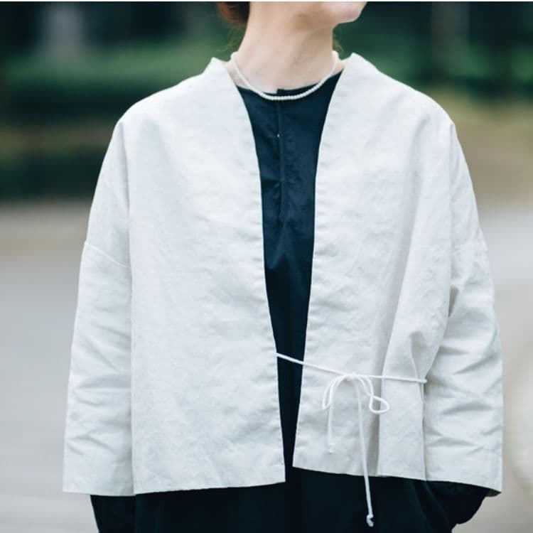Gauze# ガーゼ HAORI 羽織りノーカラージャケット