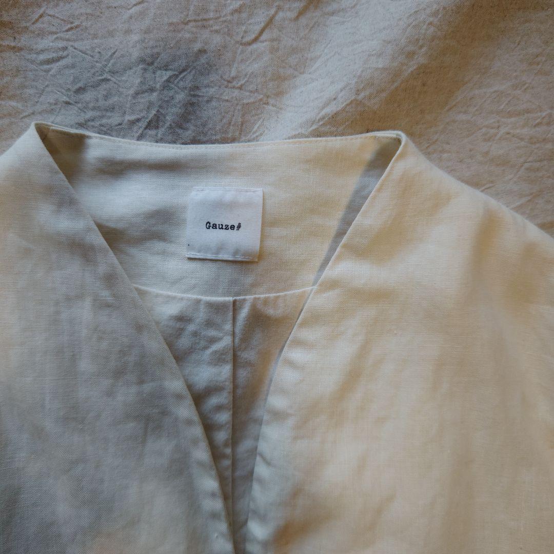 Gauze# ガーゼ HAORI 羽織りノーカラージャケット