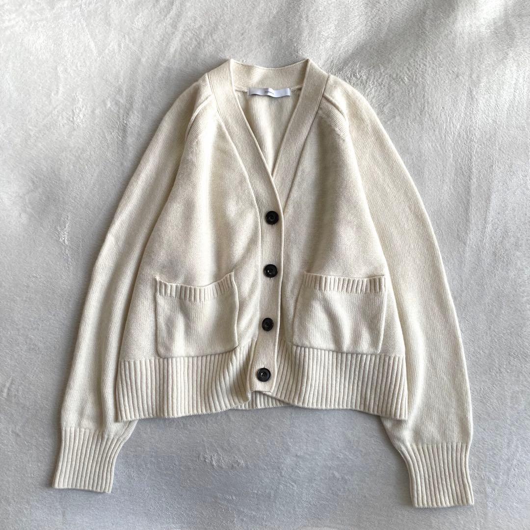 【美品✨】FRAMeWORK ウールカシミヤ Vネックショートカーディガン　近年