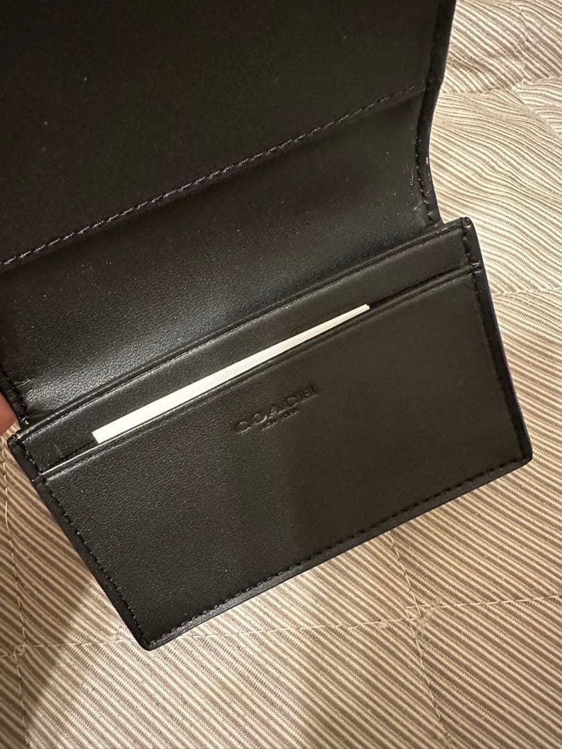 【ラスカル】COACH ダークブラウン 名刺入れ