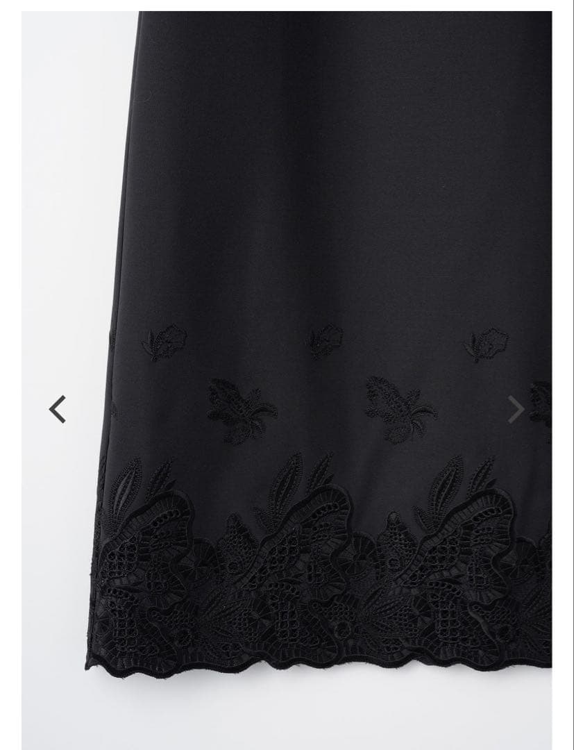 スカート MURRAL Morpho embroidery skirt (Black)