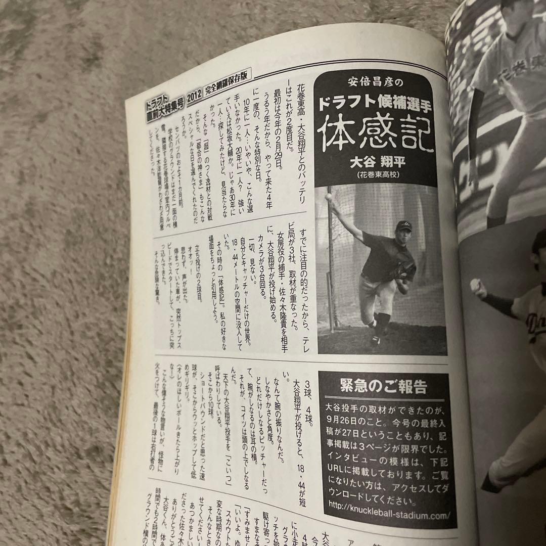 野球太郎 創刊号 2012 001 大谷翔平(花巻東）