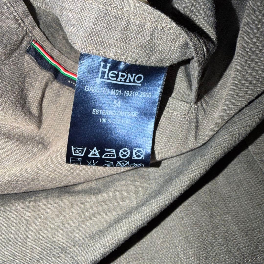 イタリア製 HERNO ヘルノ コットン ジャケット 54 XL〜XXL 灰色