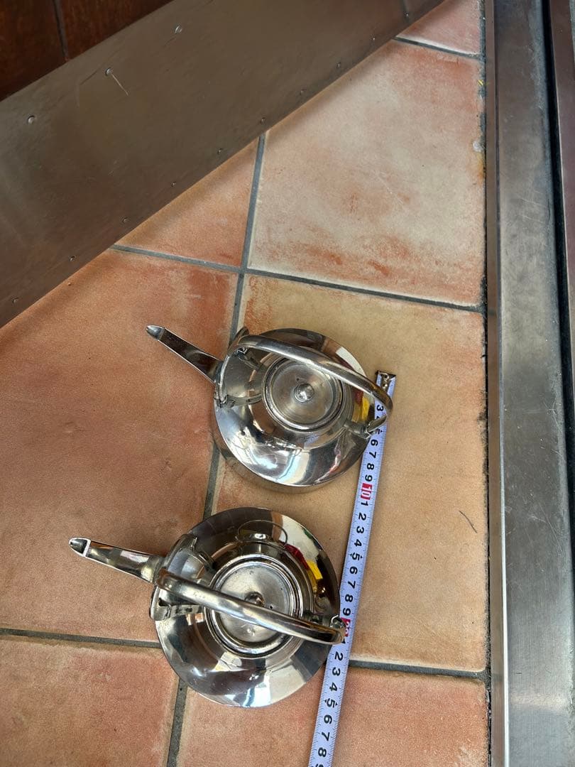 匿名配送】銚子 酒器 昭和レトロ 骨董　銀メッキ？ 本錫？ 古民具 煎茶道具