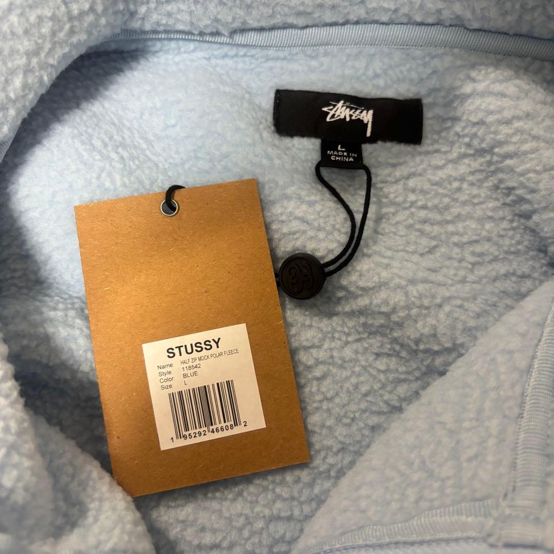 【新品タグ付】STUSSY ステューシー　フリース L 水色ボア人気　未使用品