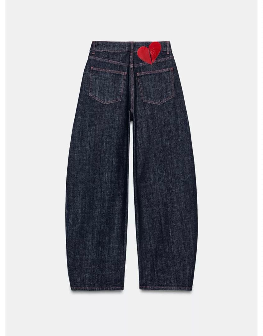 タグ付新品★ZARAのZ1975ハイウエストバレルフィットデニムパンツ★EU32