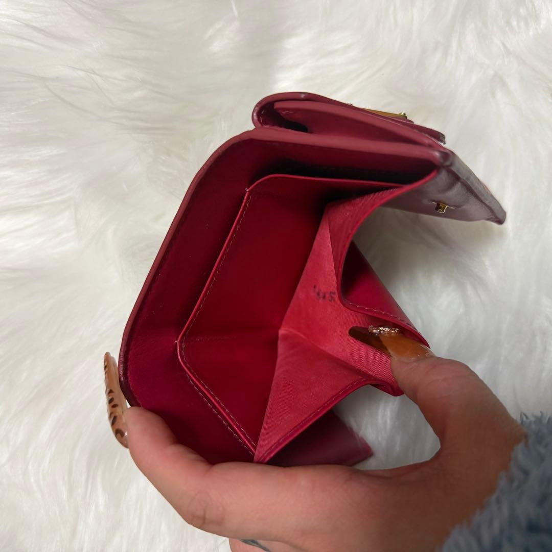 PRADA 三つ折り財布ローズピンク コンパクトウォレット 箱・紙袋付き 正規品