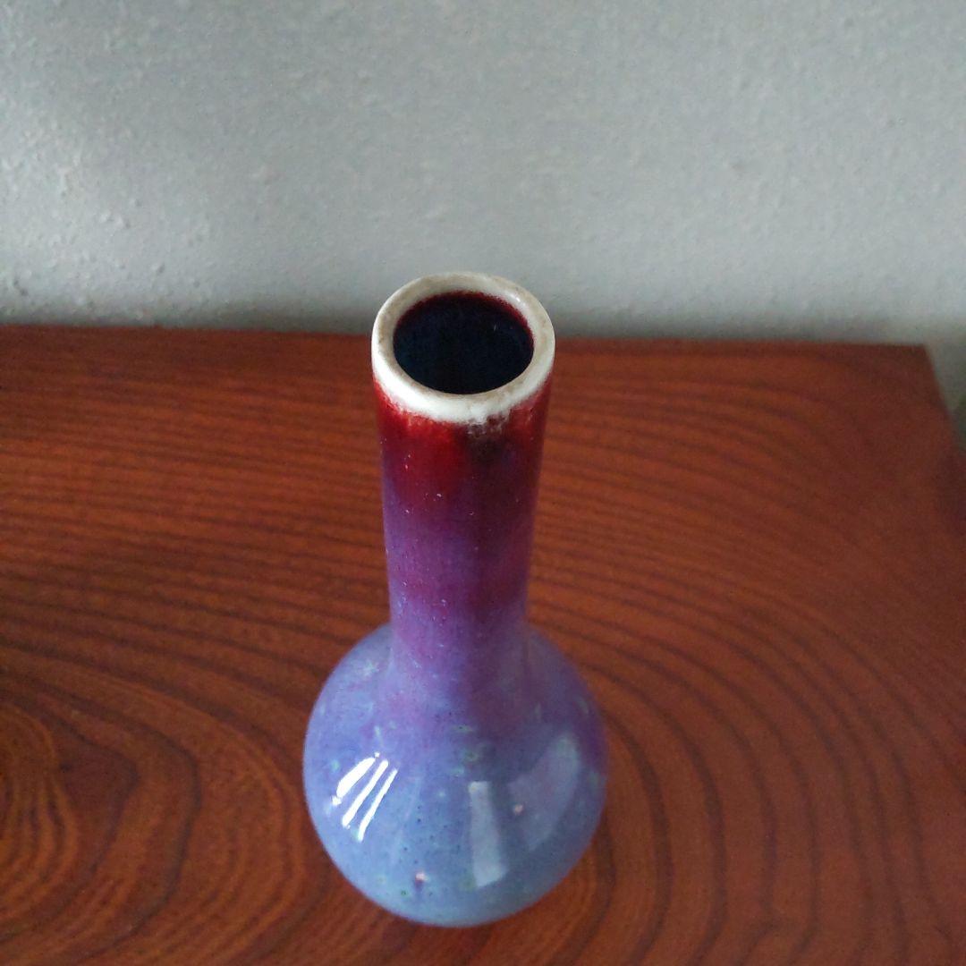 花瓶　孔雀窯　松山雅英