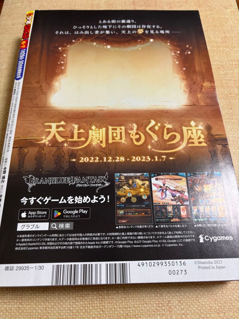 週刊少年ジャンプ 2023年6・7号　ONE PIECE付録カード付き