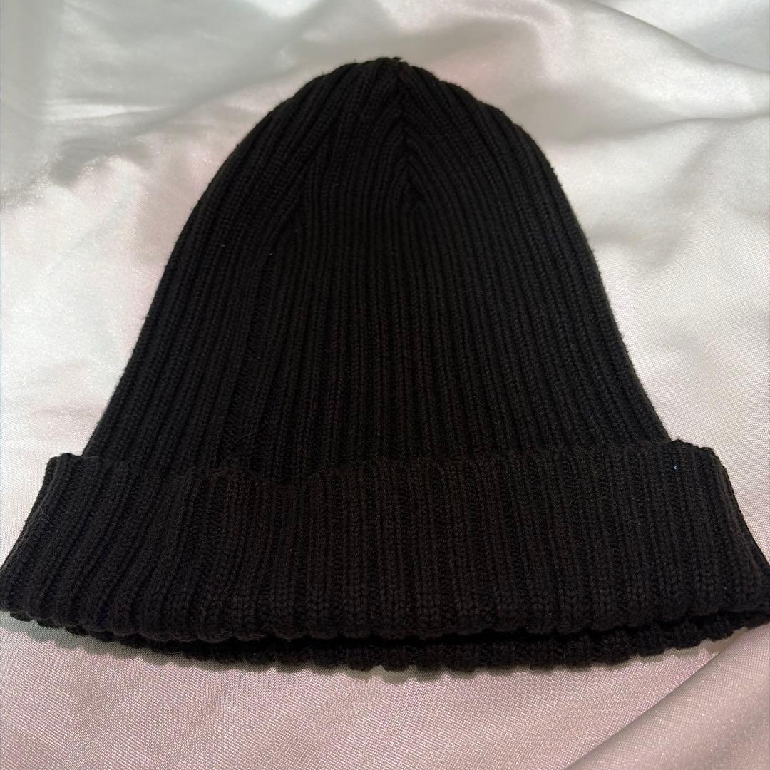 【美品】Supreme ブラック ニット帽 ビーニー