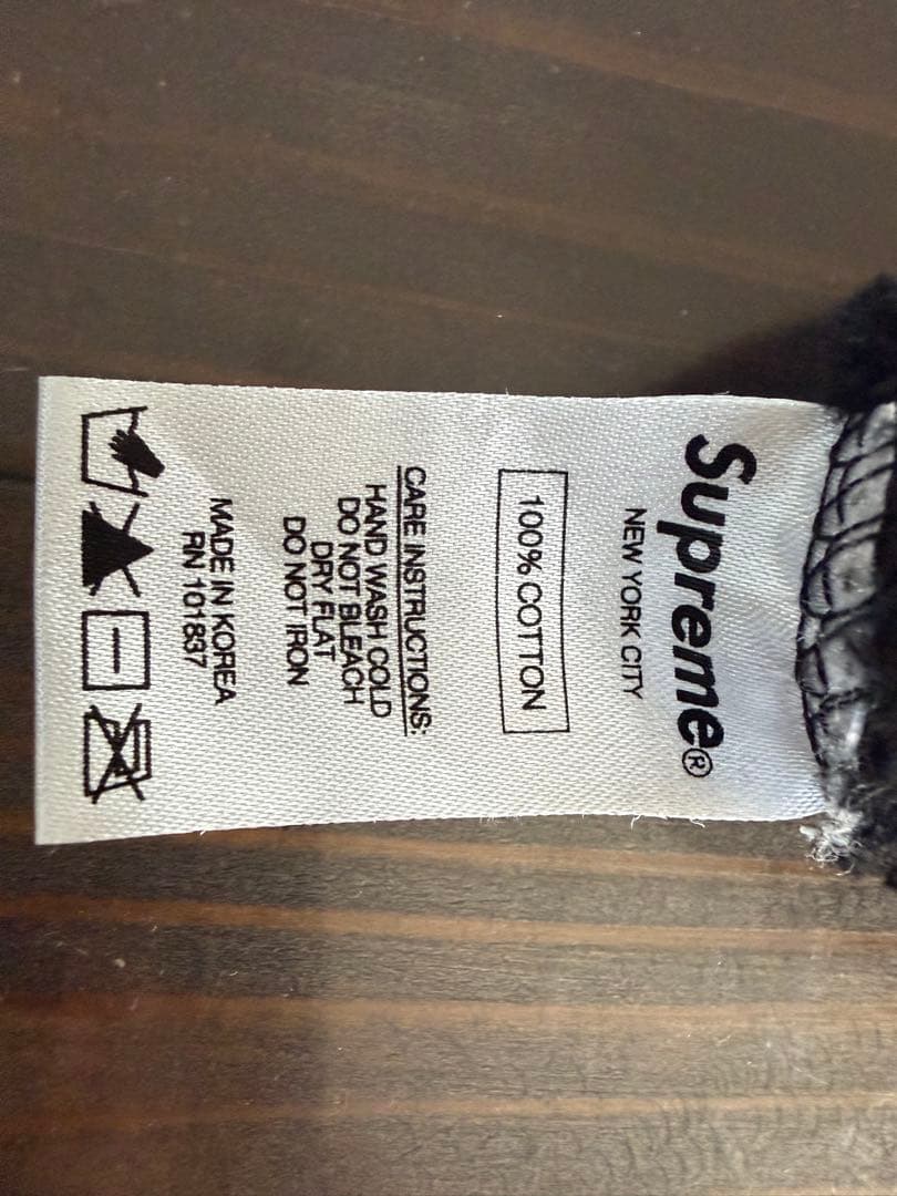 【美品】Supreme ブラック ニット帽 ビーニー