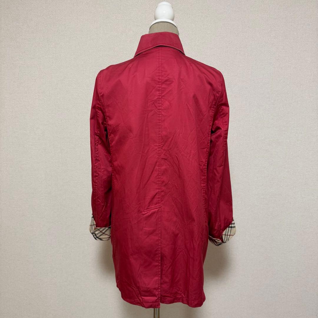 BURBERRY LONDON ステンカラーコート ノバチェック ロゴ金具 L
