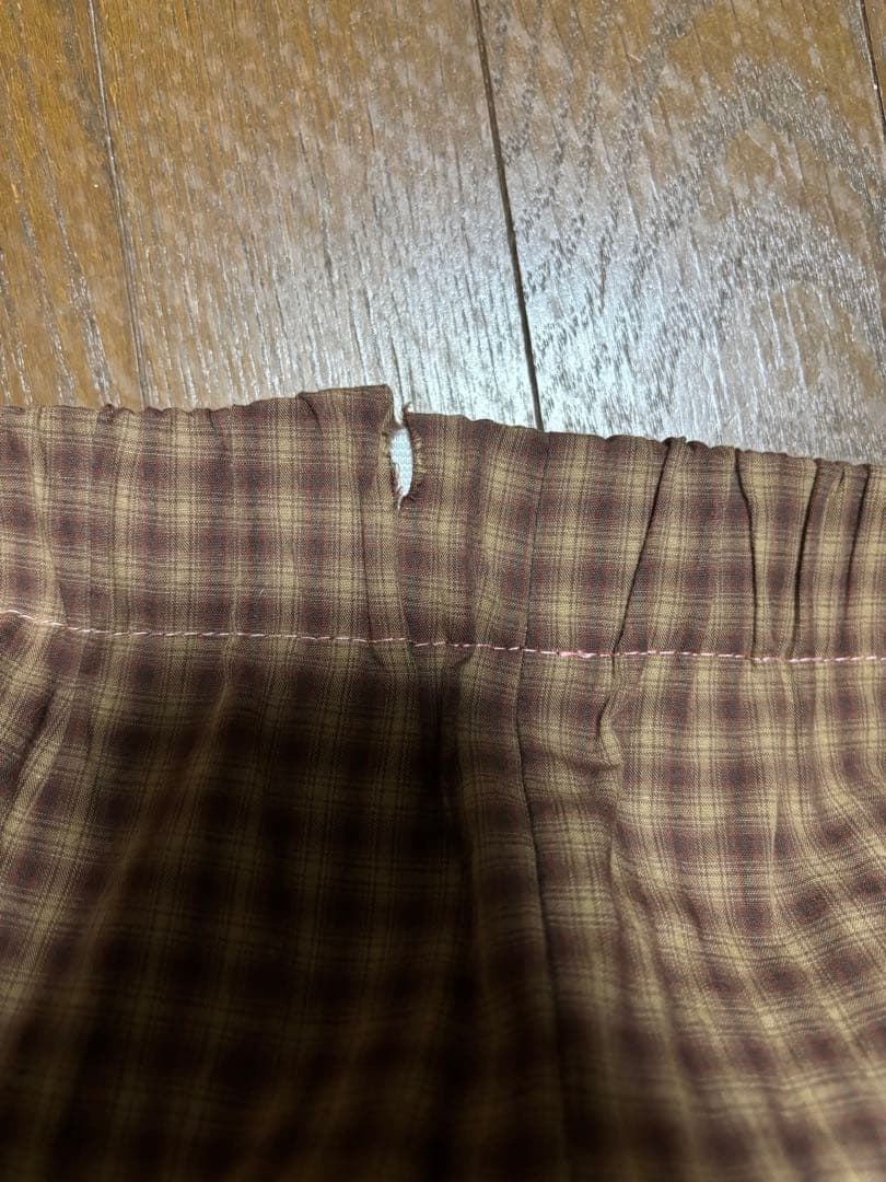 this uniform チェックパンツ