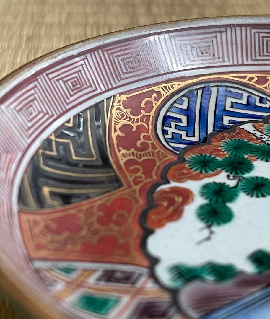 九谷焼　九谷庄三氏作　山水人物図　色絵皿　小皿　5枚セット