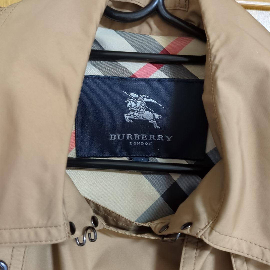 BURBERRY ベージュ トレンチコート　大きいサイズ44 ショート丈フード付