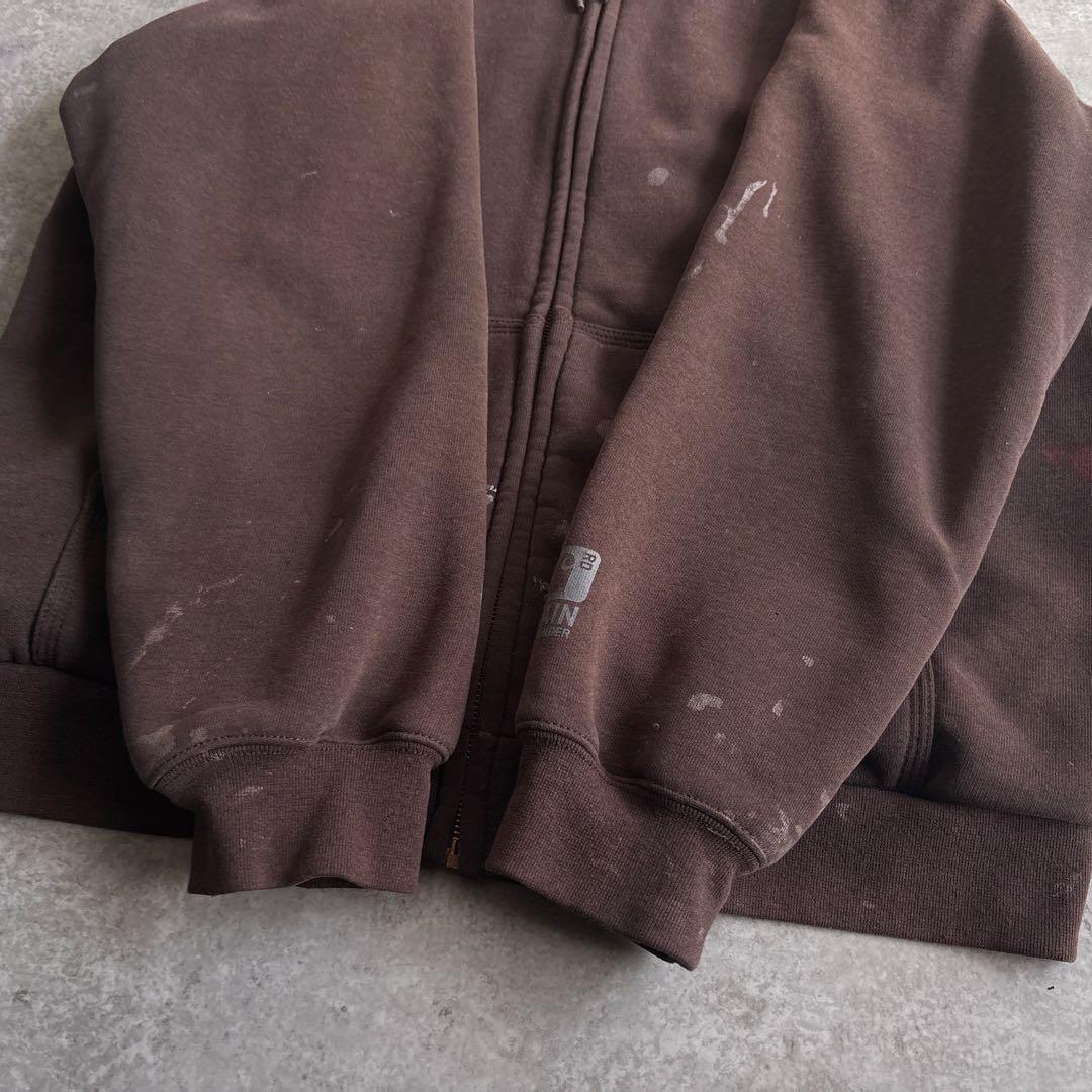 carhartt【M】アクティブジャケット スウェット ジップパーカー ブラウン