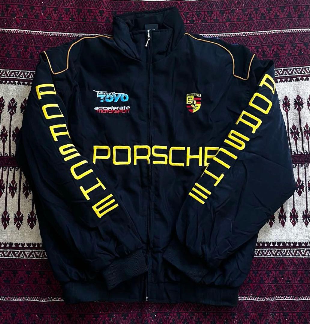 【希少】PORSCHE/ポルシェ/レーシングジャケット/刺繍/モータースポーツ