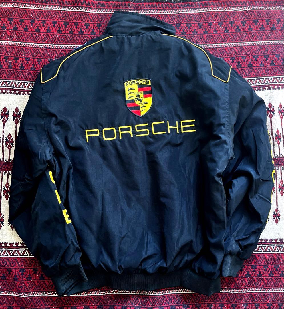 【希少】PORSCHE/ポルシェ/レーシングジャケット/刺繍/モータースポーツ