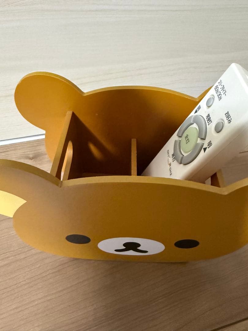 美品☆レア☆リラックマ木製リモコン入れ☆顔型