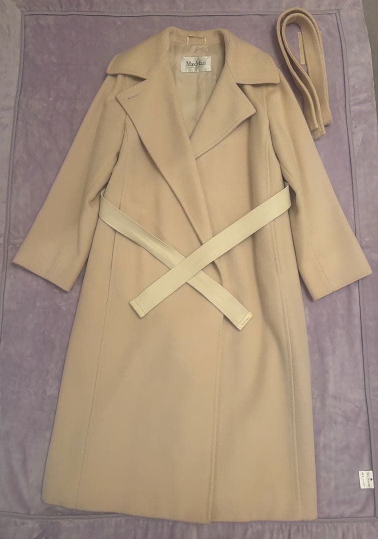 Max Mara アイボリーのカシミア混ロングコート