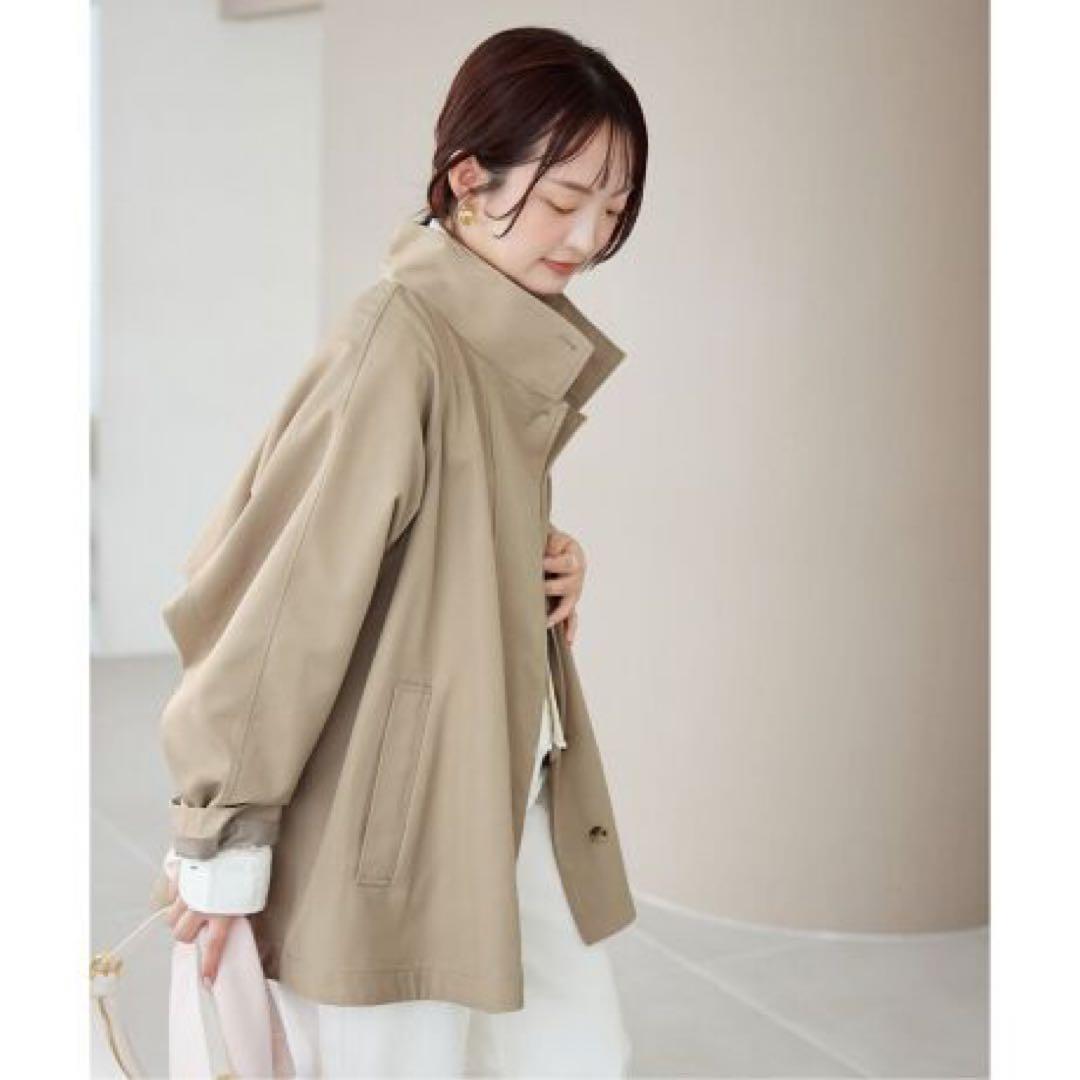 SLOBE IENA　テントラインショートコート　ベージュ　2024SS