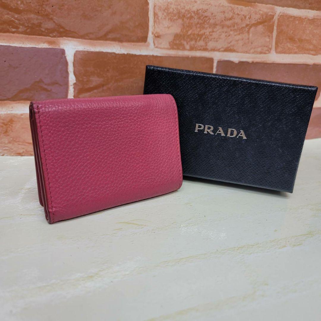 希少PRADA☆鑑定済☆DAINO COLOUR ピンク ミニ プラダ財布