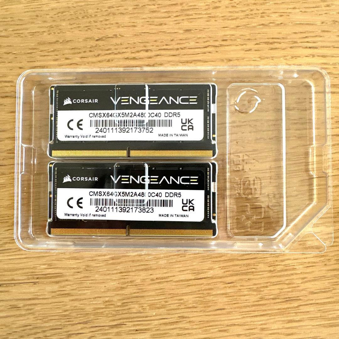 【美品】VENGEANCE DDR5 SODIMM 64GB(32GBx2)
