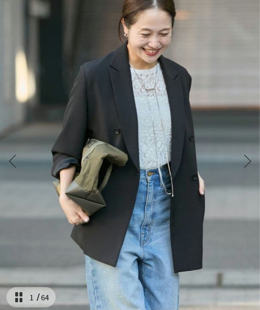 今期 ジャーナルスタンダード　ウールライク ストレッチジャケット　36ブラック