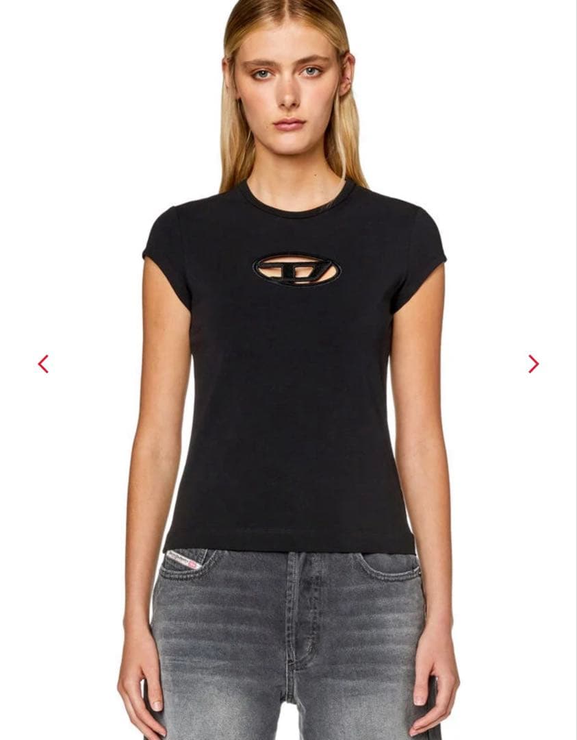 DIESEL T-Angie ブラック 半袖Tシャツ
