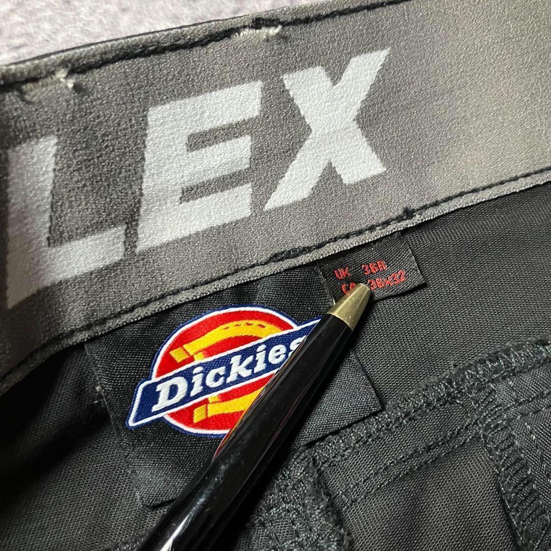 00sナイロンスイングトップ刺繍ロゴ×Dickiesワークパンツ黒FLEX