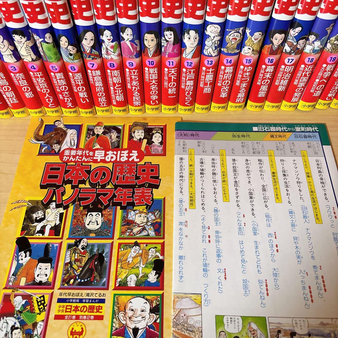 小学館　日本の歴史　1～21巻、別冊1・2巻セット　年表付き