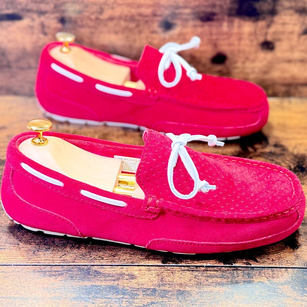 ☆即発 UGG 2WAY スエードドライビングシューズ 赤 26cm ローファ