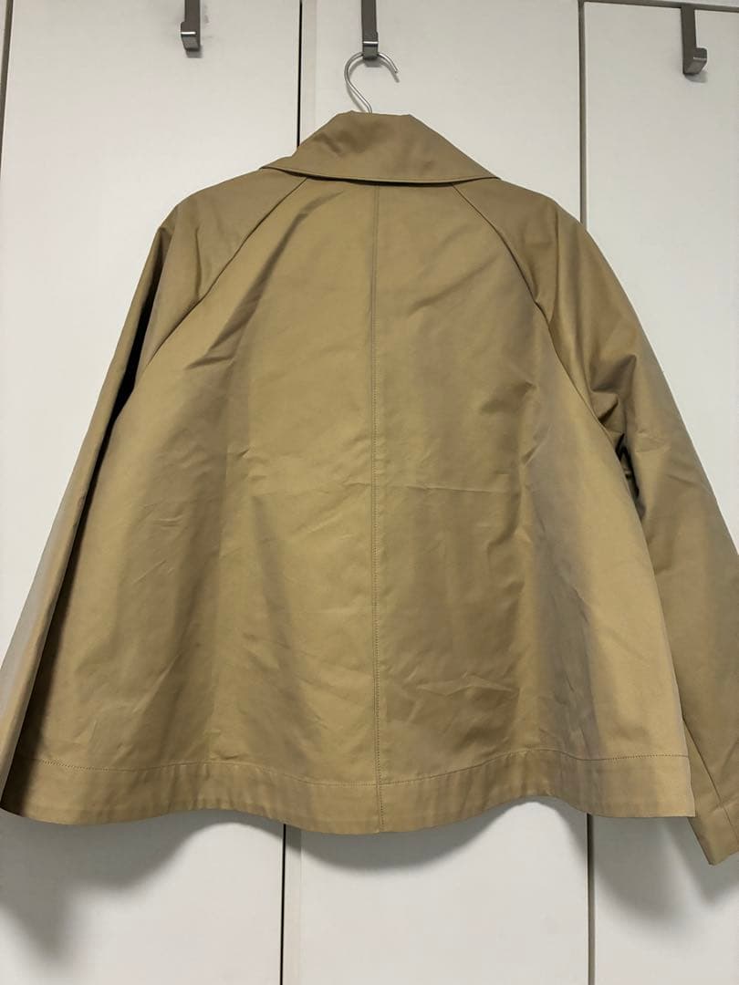 SHIPS any シャンブレー Aライン フレア ショート コート