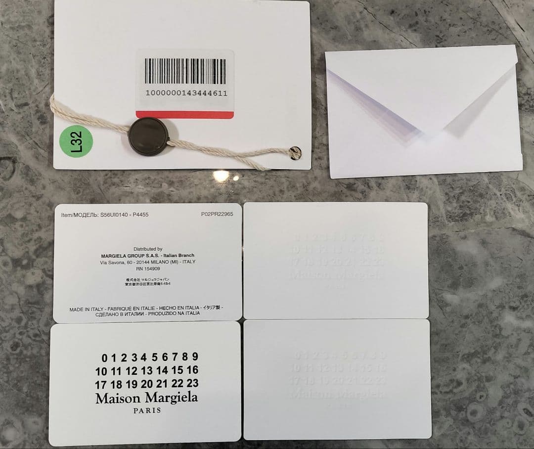 Maison Margiela メゾンマルジェラ ホワイト レザー 二つ折り財布