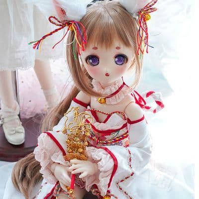 AX67 BJD 1/3 人形 ドール　用ウィッグ カツラ 耐熱 ハンドメイド