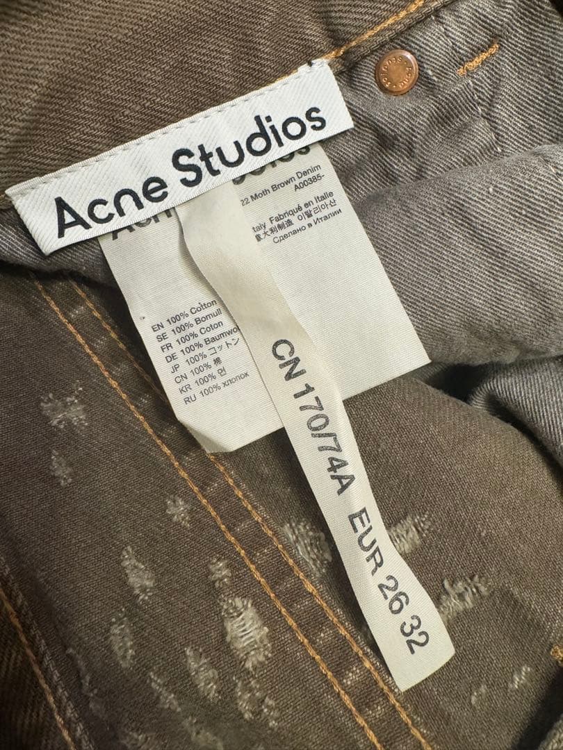 【完売品】Acne Studios 2022 Moth Brown Denim