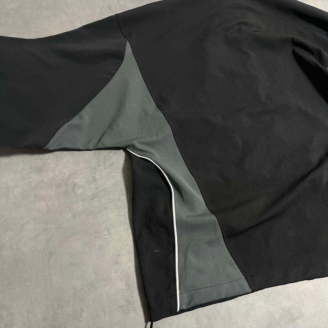 激レア！90s Nike Vintage トラックジャケット　黒グレー　刺繍ロゴ