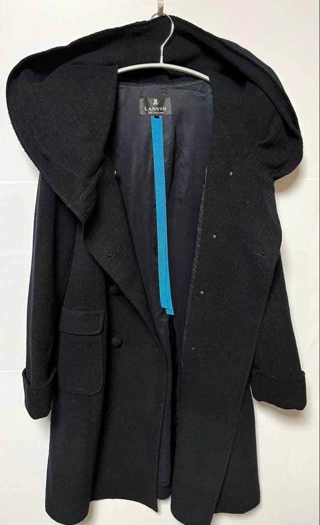 ランバンコレクション　フーディウールカシミヤコート