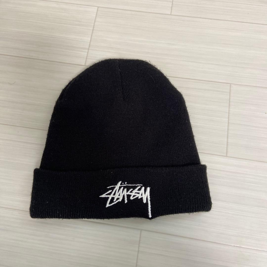 Nike Stussy ブラックニット帽