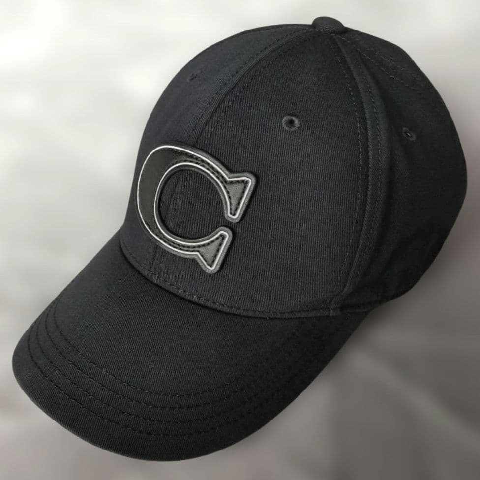 COACH コーチ 「C」革ロゴ キャップ