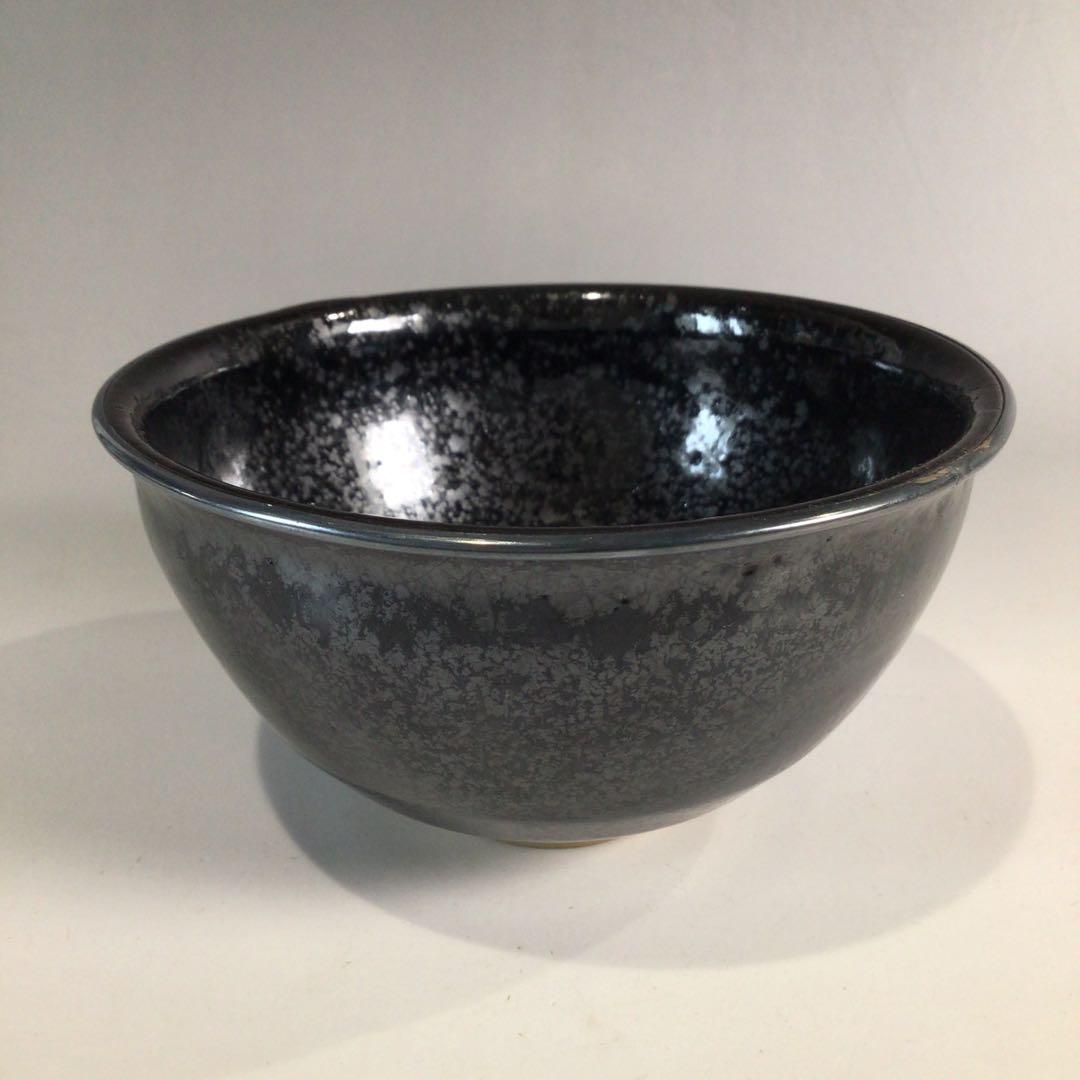 Ｐ３３９　茶碗　『西尾香舟造』『覆輪』『油滴天目茶碗』　抹茶碗　共箱　茶道具