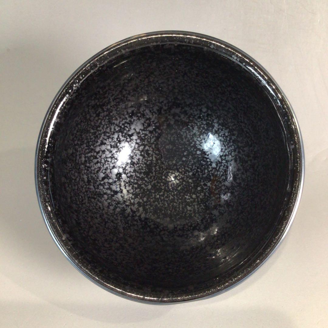 Ｐ３３９　茶碗　『西尾香舟造』『覆輪』『油滴天目茶碗』　抹茶碗　共箱　茶道具