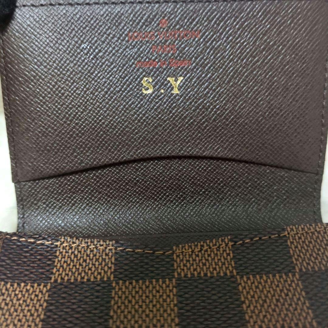 【未使用】 LOUIS VUITTON 　ダミエ 名刺入れ　箱付き　ブラウン
