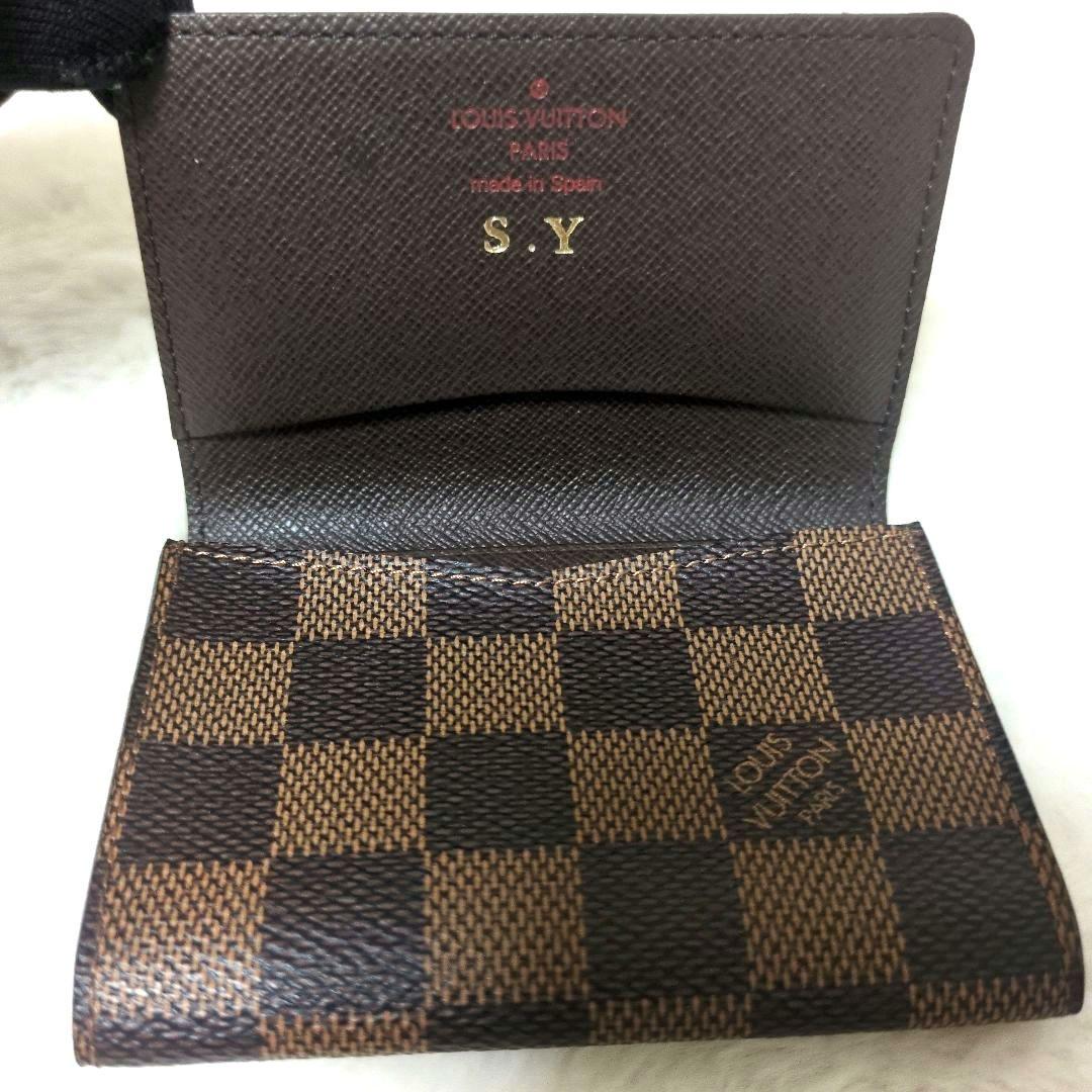 【未使用】 LOUIS VUITTON 　ダミエ 名刺入れ　箱付き　ブラウン