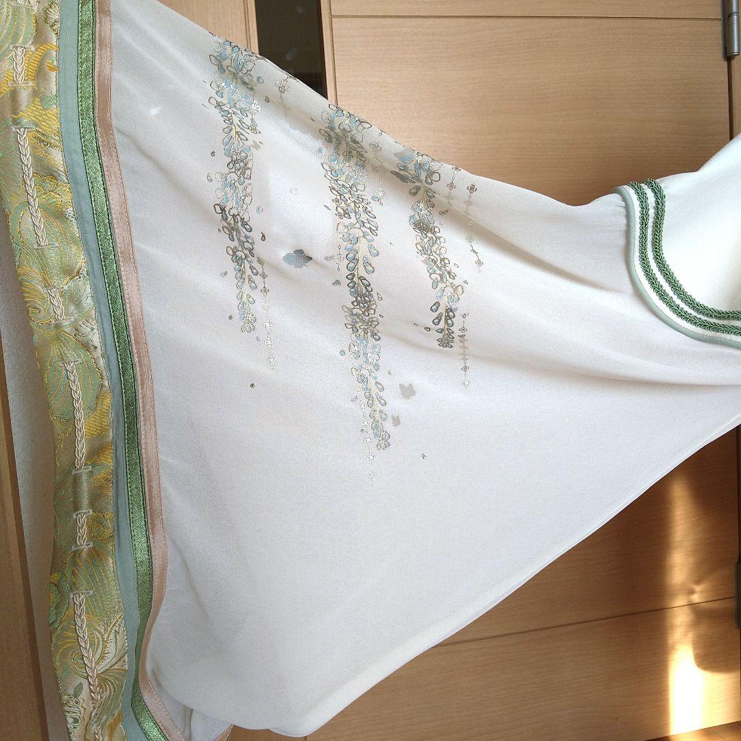 ozz on 朧藤ボレロ 立ち襟 フラワー刺繍 アイボリー　シアー素材